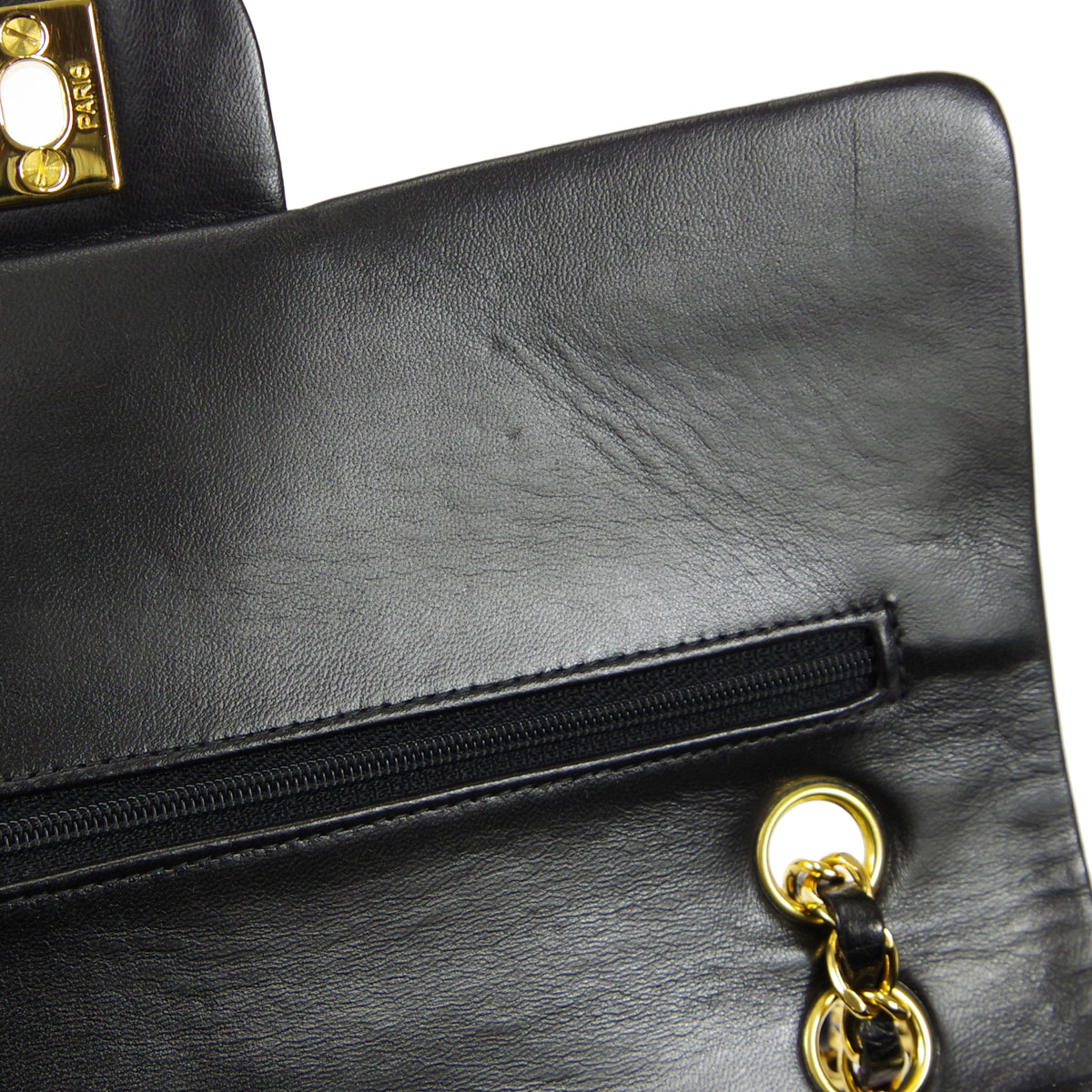 CHANEL 1997-1999 Classic Double Flap Medium Black Lambskin