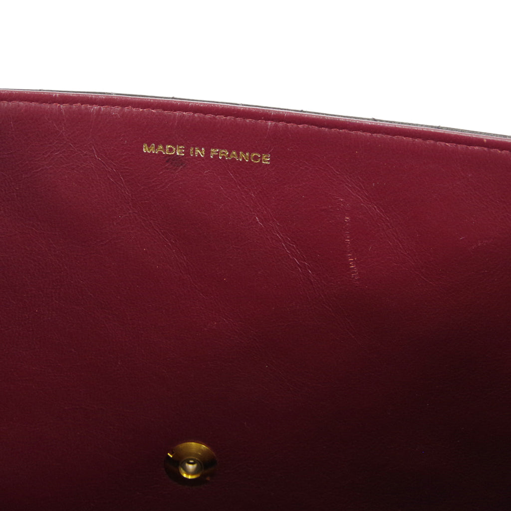 CHANEL 1996-1997 CC Pushlock Half Flap Medium Black Lambskin
