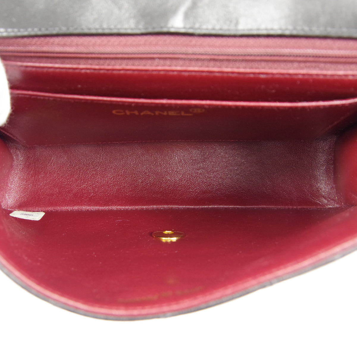 CHANEL 1994-1996 Border Flap Small Black Lambskin