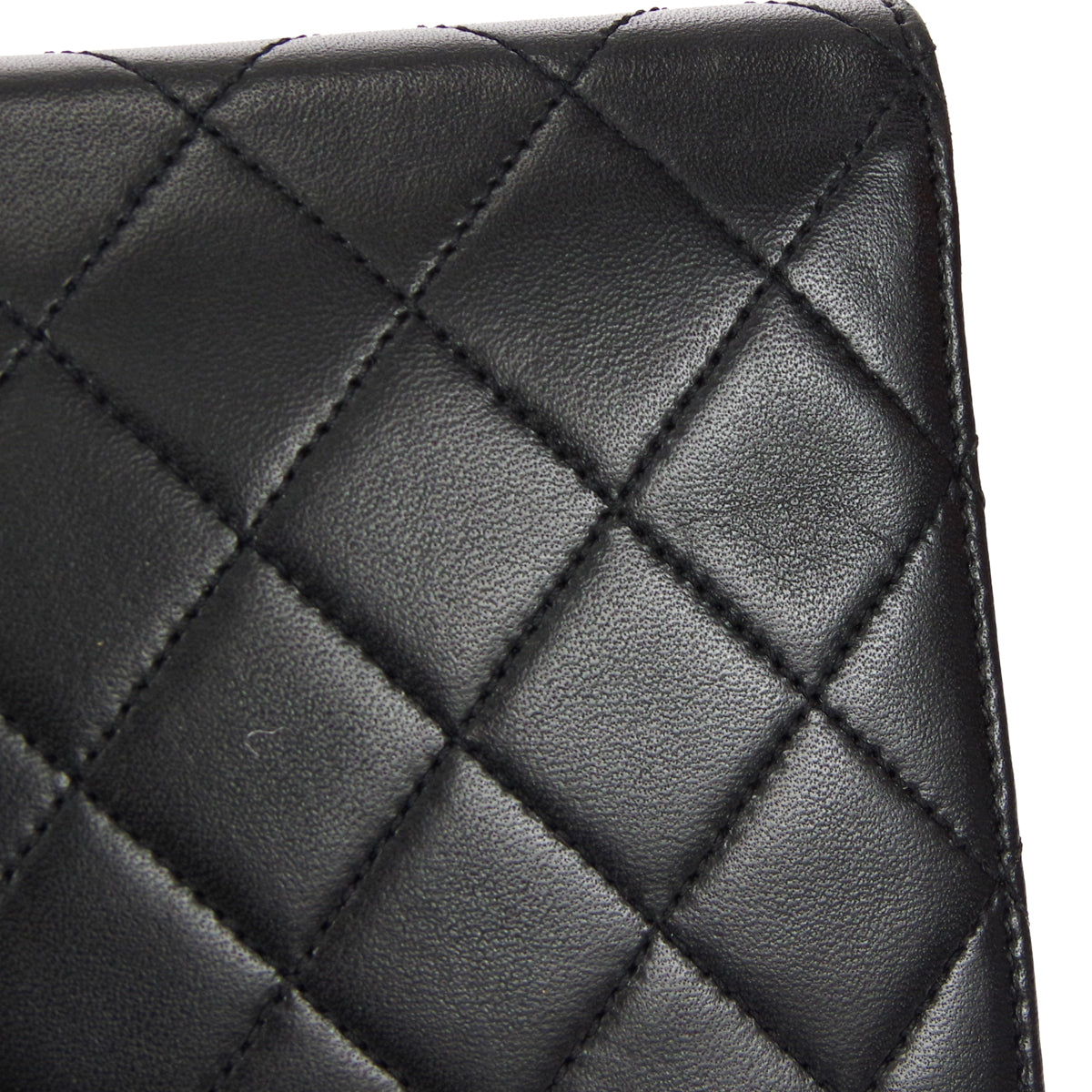 CHANEL 1997-1999 Pushlock Full Flap Small Black Lambskin