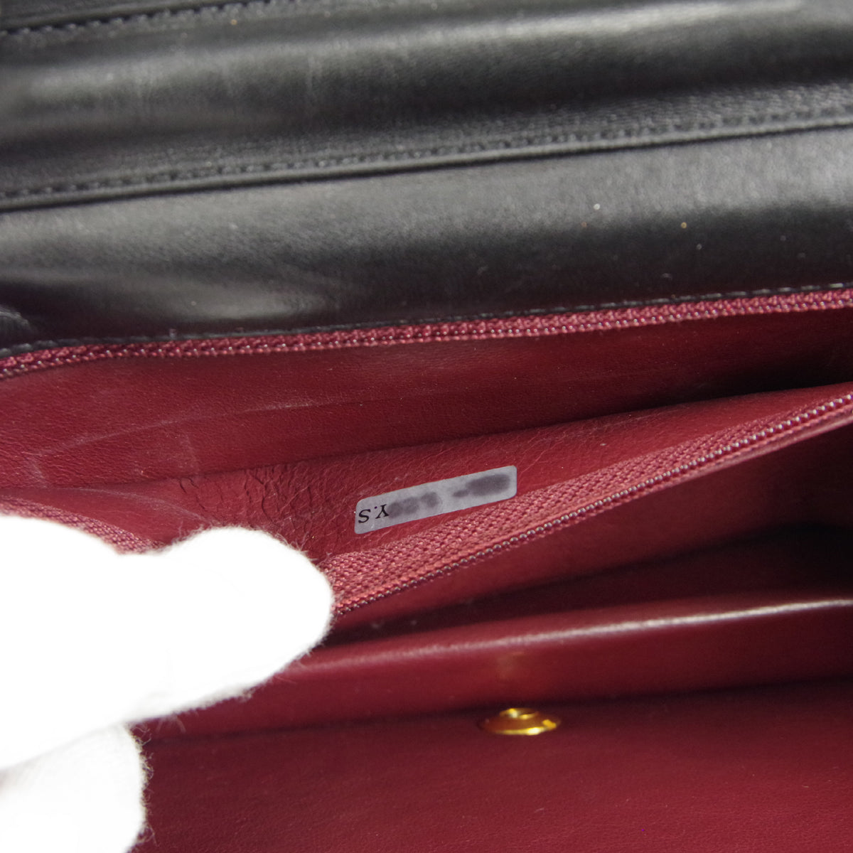 CHANEL 1997-1999 Pushlock Full Flap Small Black Lambskin