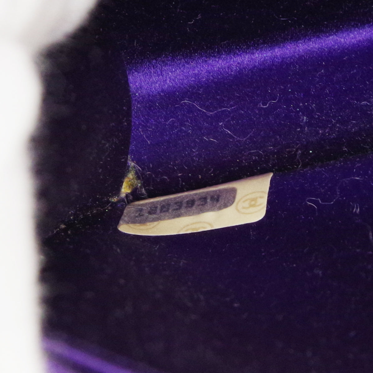 CHANEL 1989-1991 Straight Flap Micro Purple Satin