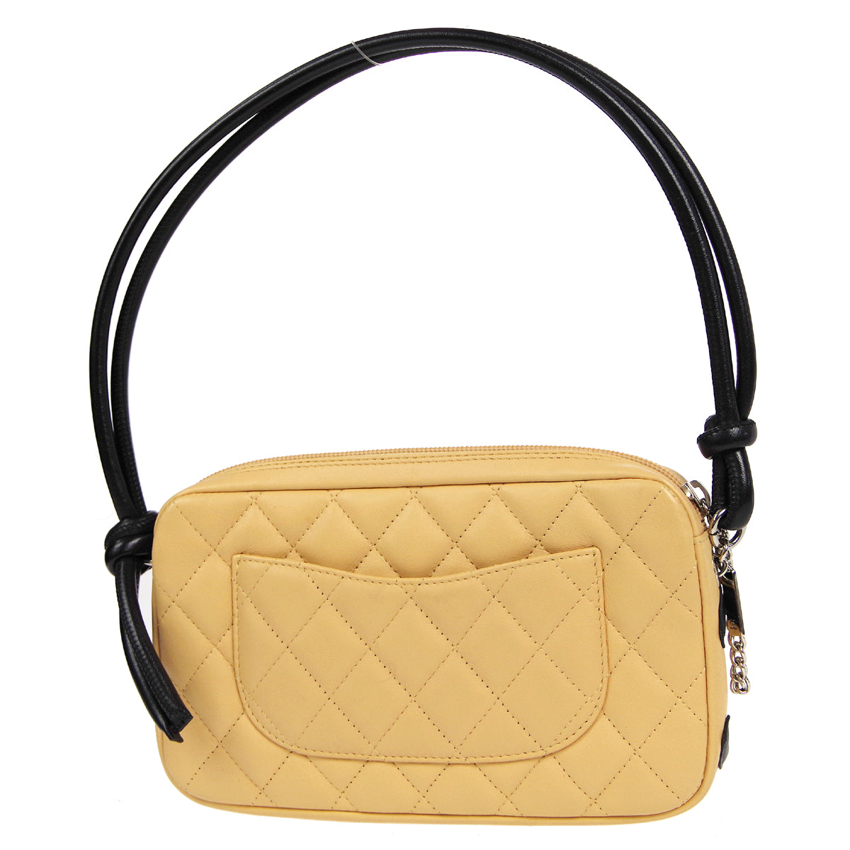 CHANEL 2004-2005 Cambon Ligne Handbag Beige Calfskin