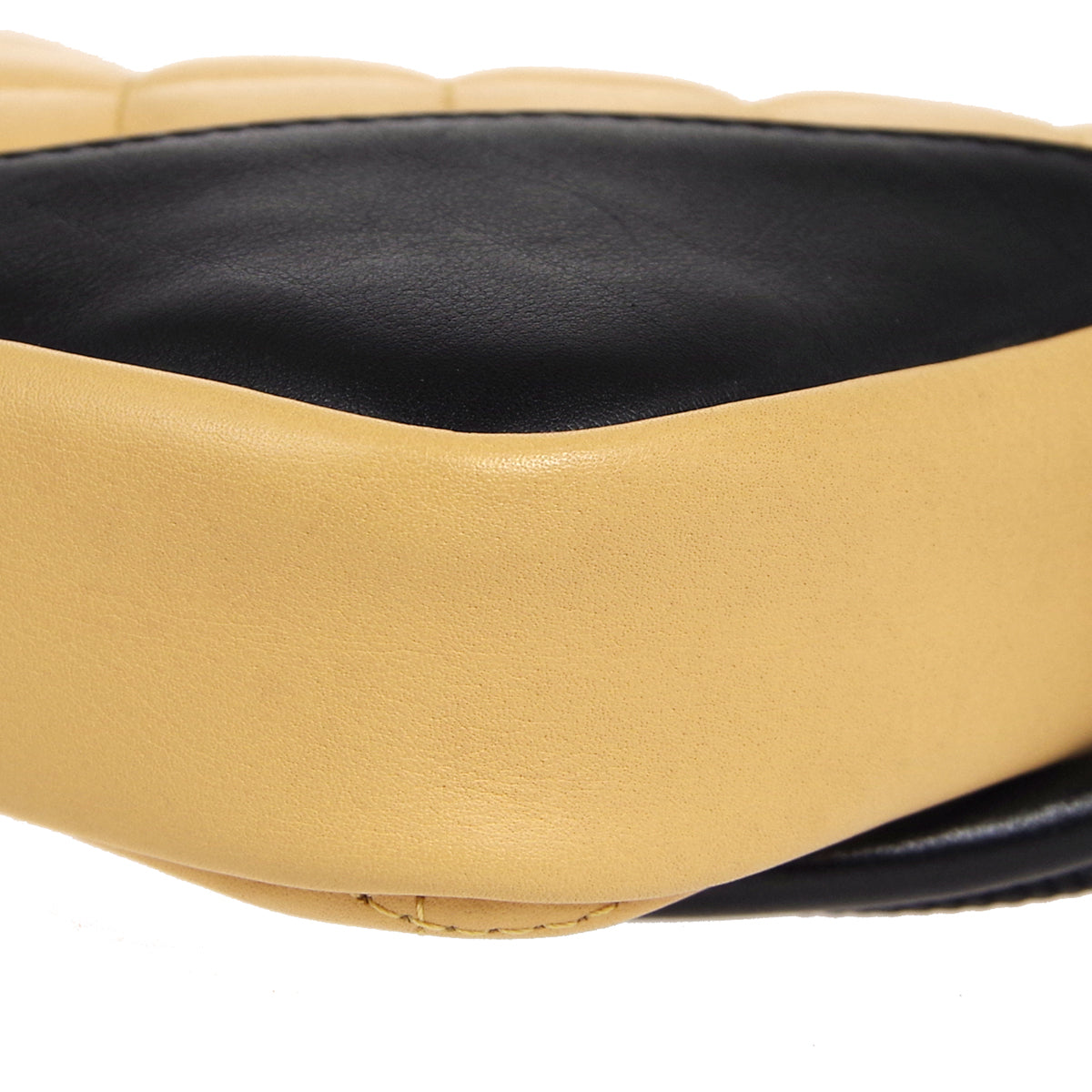CHANEL 2004-2005 Cambon Ligne Handbag Beige Calfskin