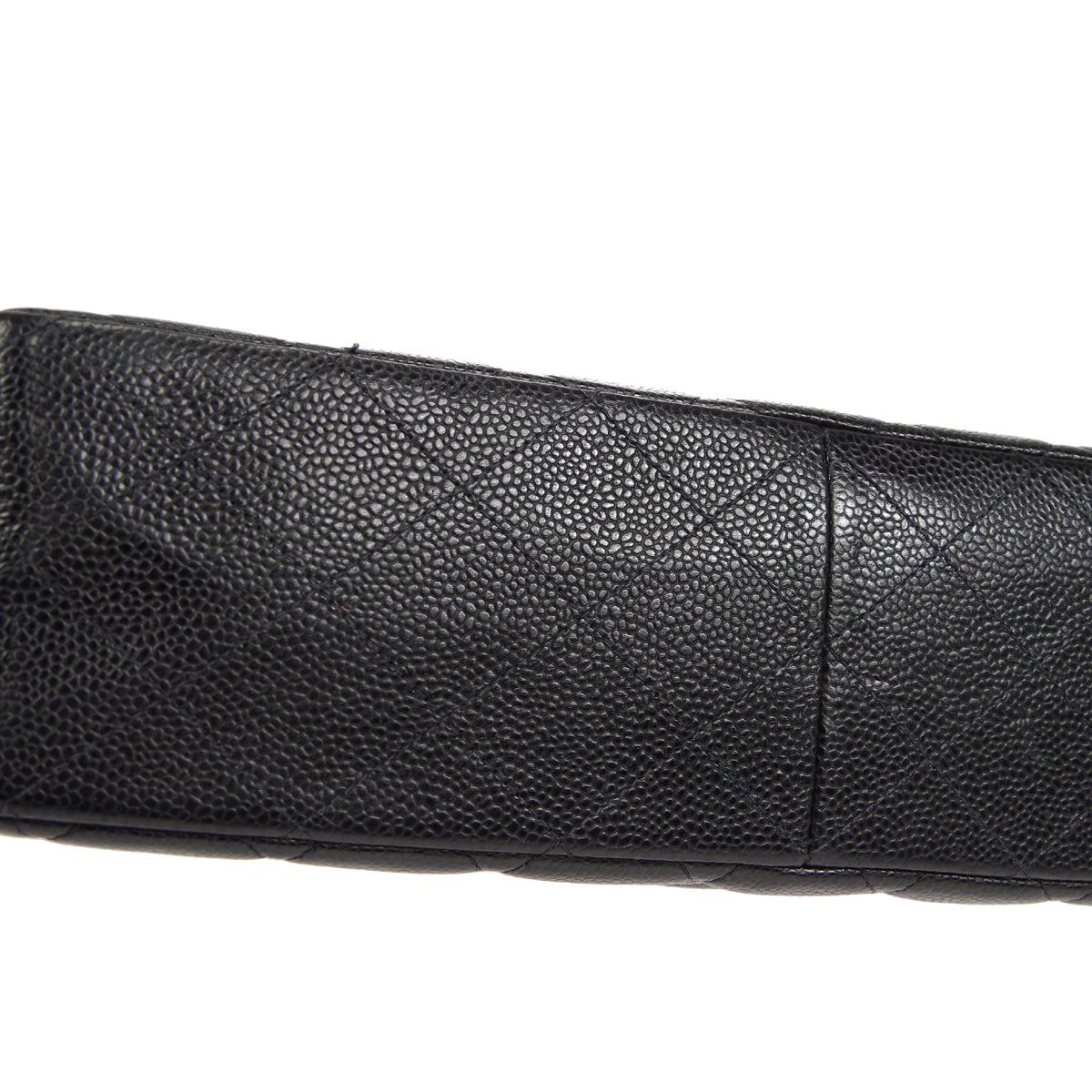 CHANEL Classic Flap Jumbo Double Chain Shoulder Bag Black Caviar