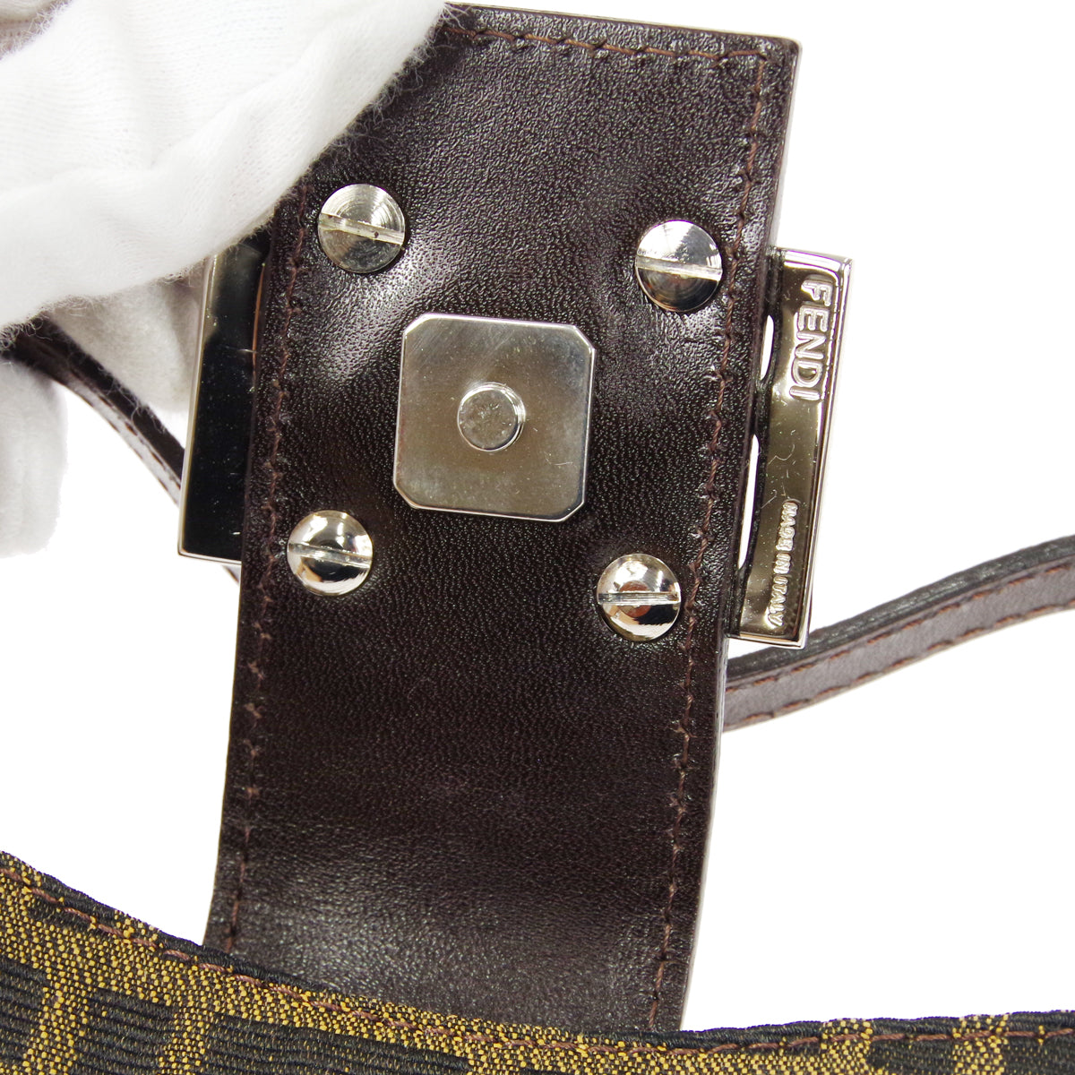 FENDI Zucca Mini Handbag Brown 48614
