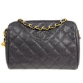 CHANEL 1993-1996 Camera Bag Medium Black Caviar
