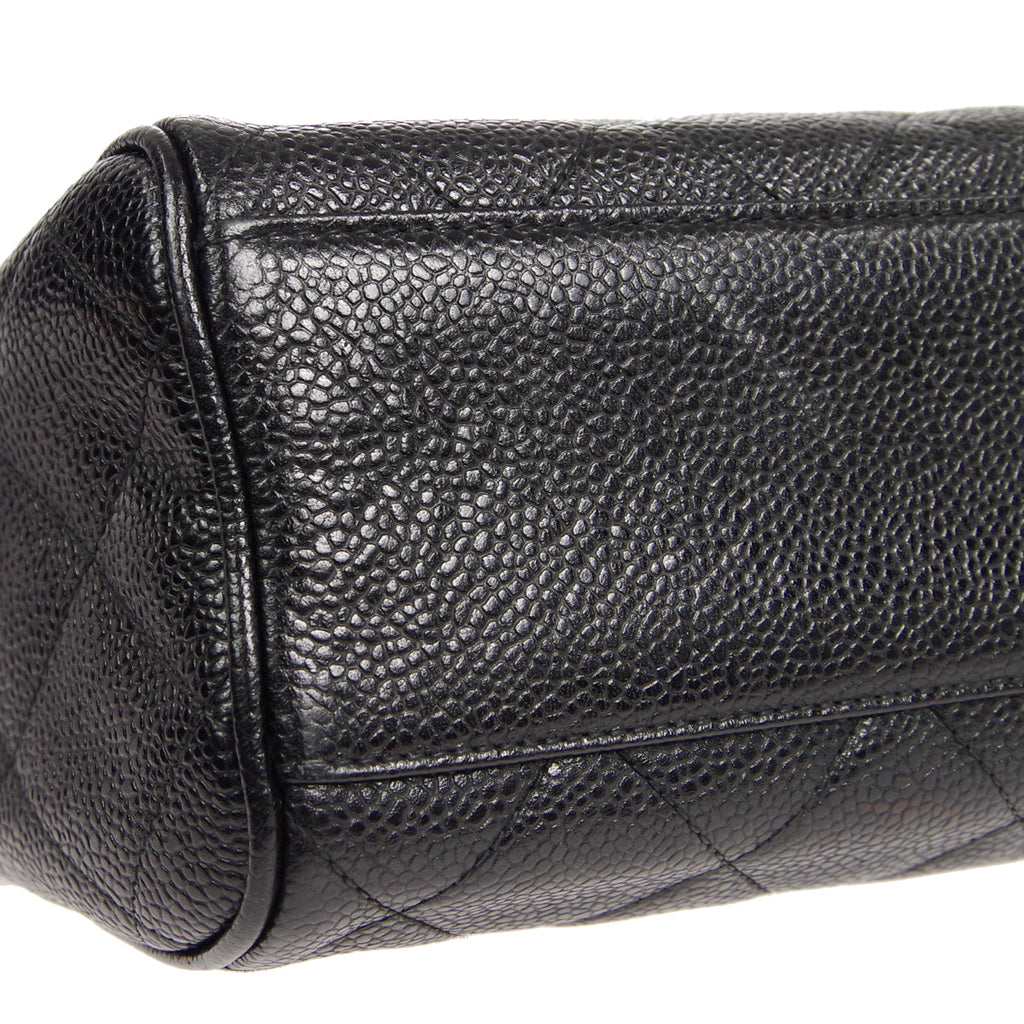 CHANEL 1993-1996 Camera Bag Medium Black Caviar