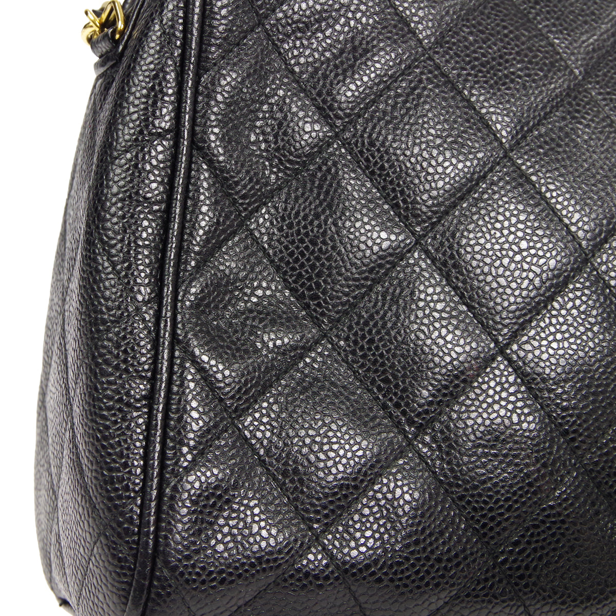 CHANEL 1993-1996 Camera Bag Medium Black Caviar