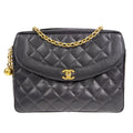 CHANEL 1991-1994 Pocket Camera Bag Large Black Caviar