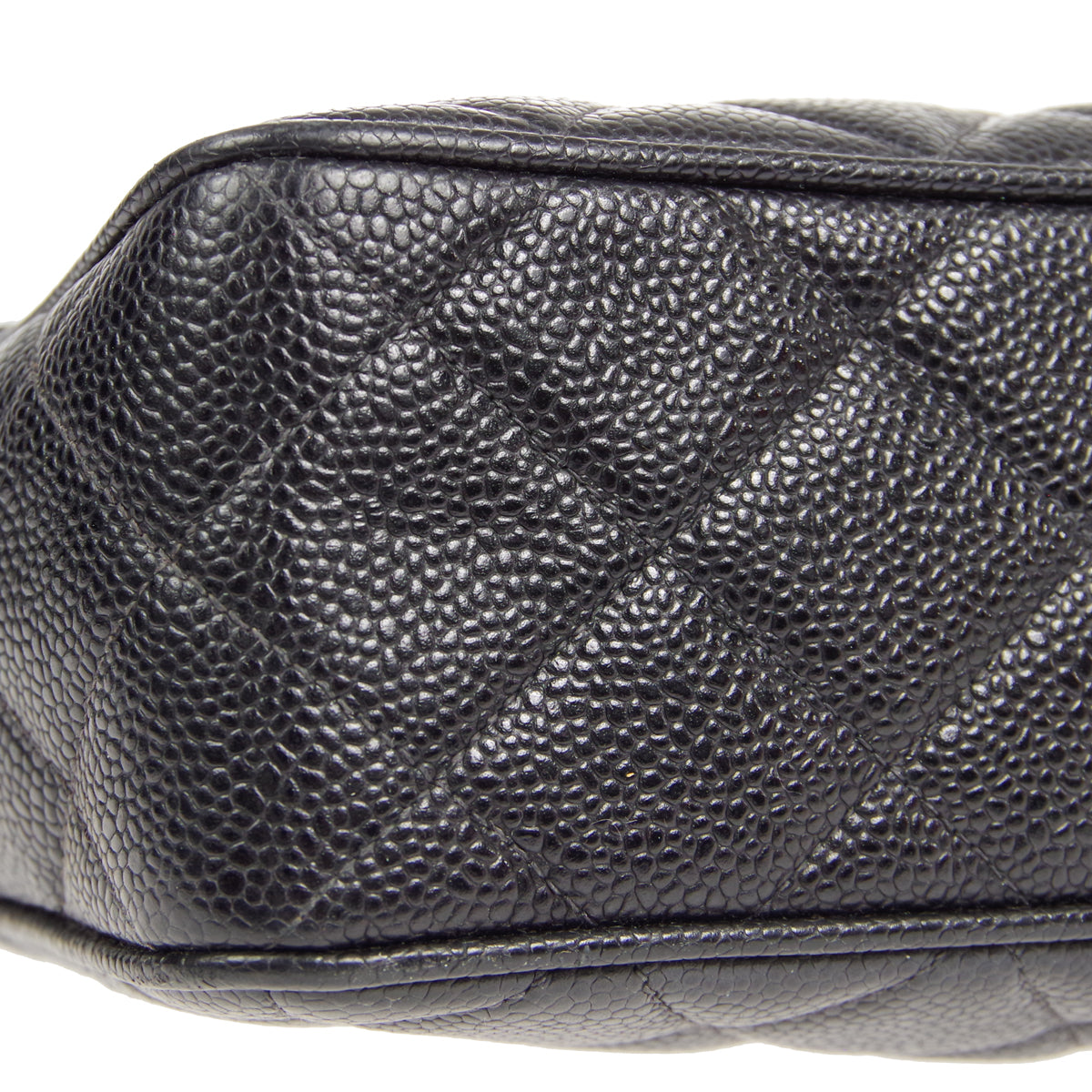 CHANEL 1991-1994 Pocket Camera Bag Large Black Caviar