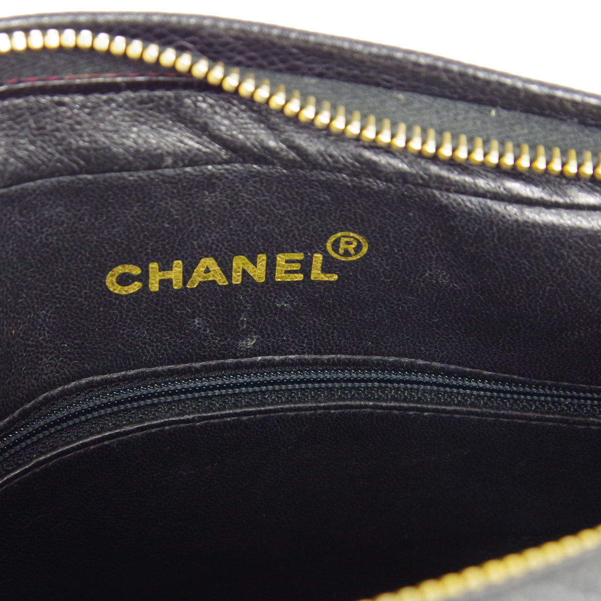 CHANEL 1991-1994 Pocket Camera Bag Large Black Caviar