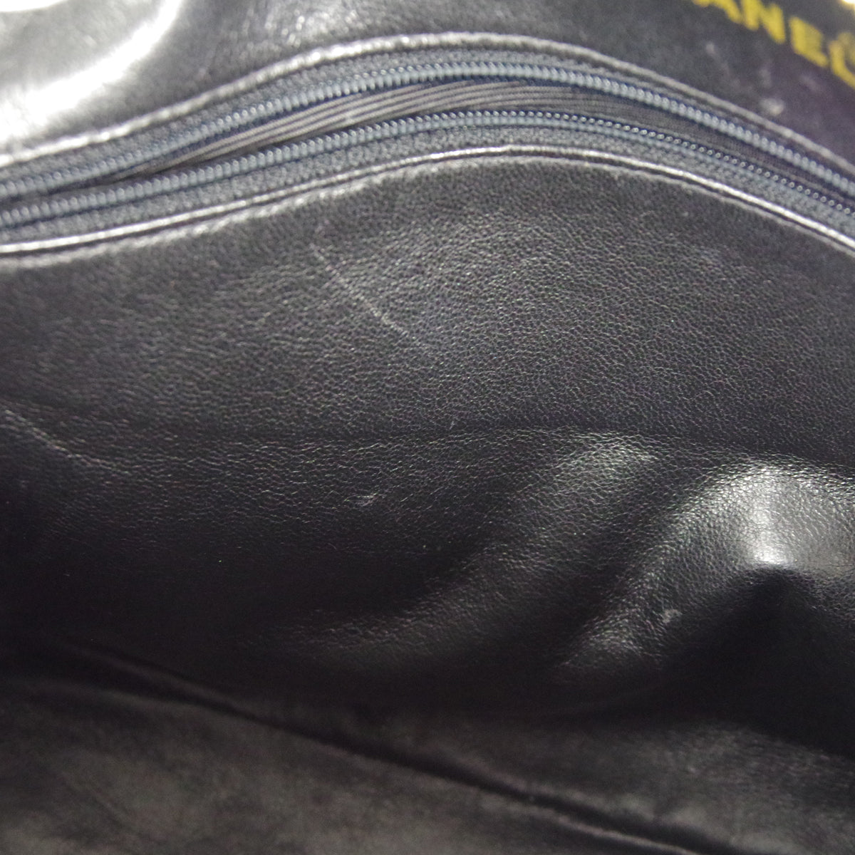 CHANEL 1991-1994 Pocket Camera Bag Large Black Caviar