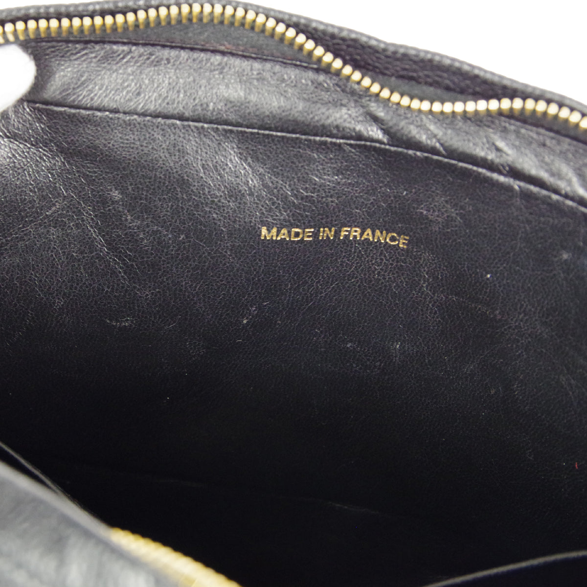 CHANEL 1991-1994 Pocket Camera Bag Large Black Caviar
