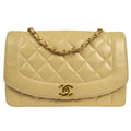 CHANEL 1994-1996 Diana Flap Medium Beige Lambskin