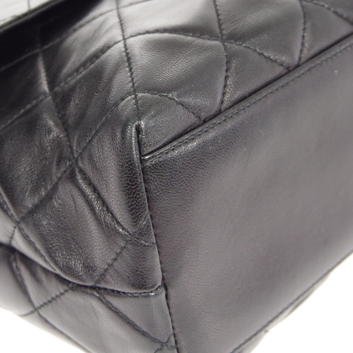 CHANEL Braided Shoulder Bag Black Lambskin