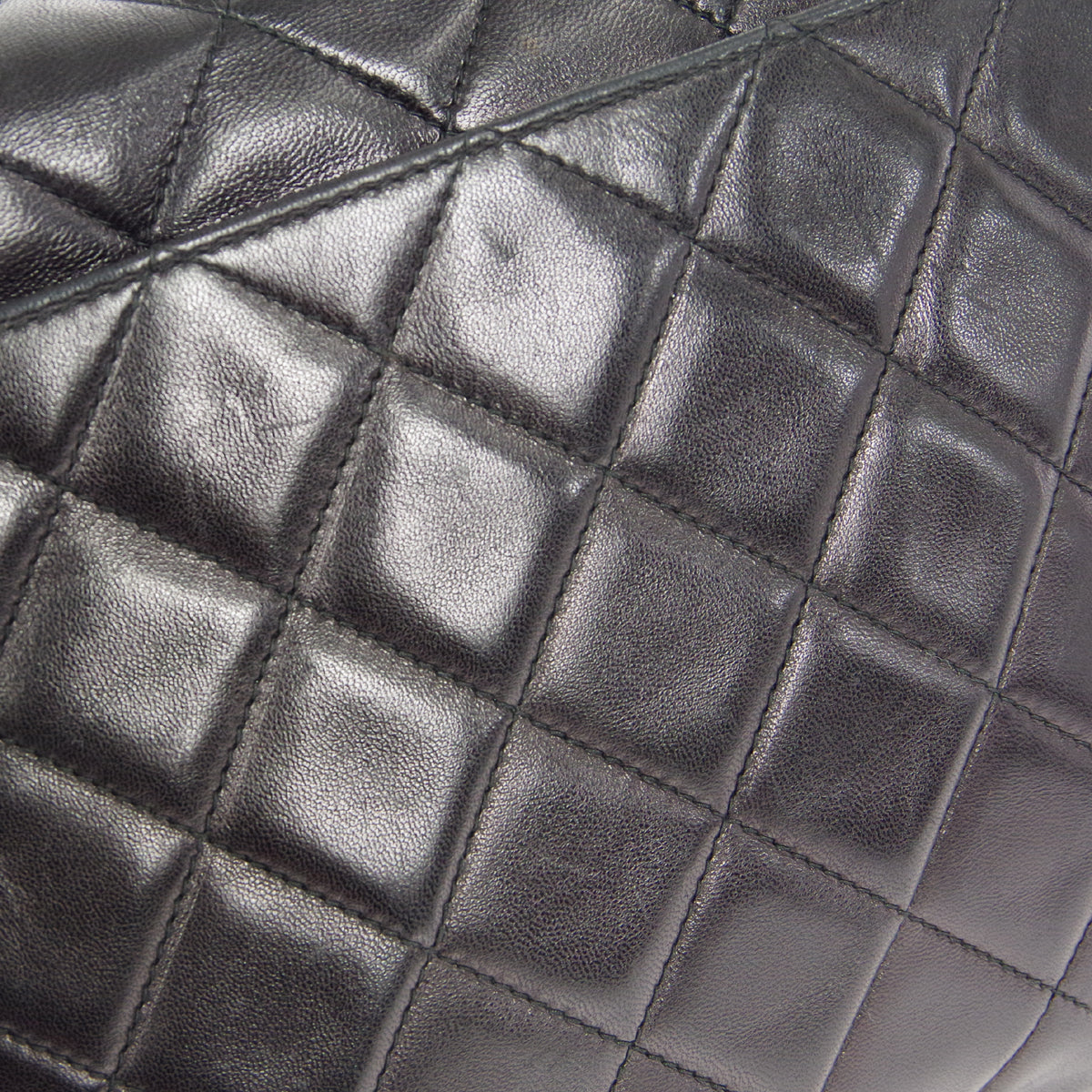 CHANEL Braided Shoulder Bag Black Lambskin