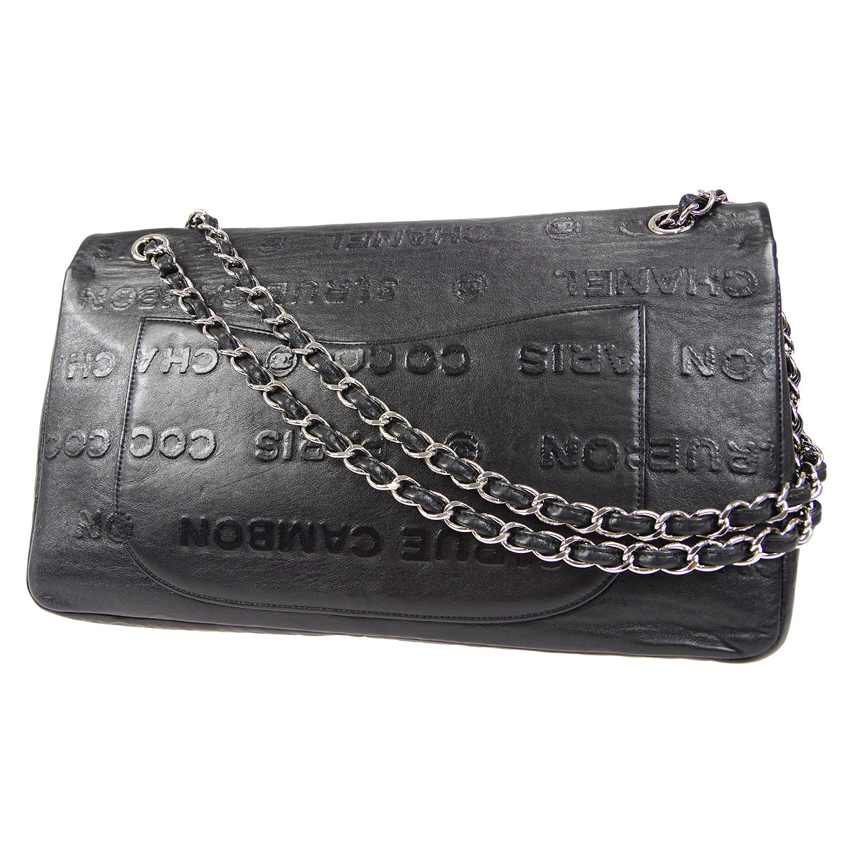 CHANEL 2009 Reissue 2.55 Unlimited "31 Rue Cambon Paris" SHW Black Calfskin