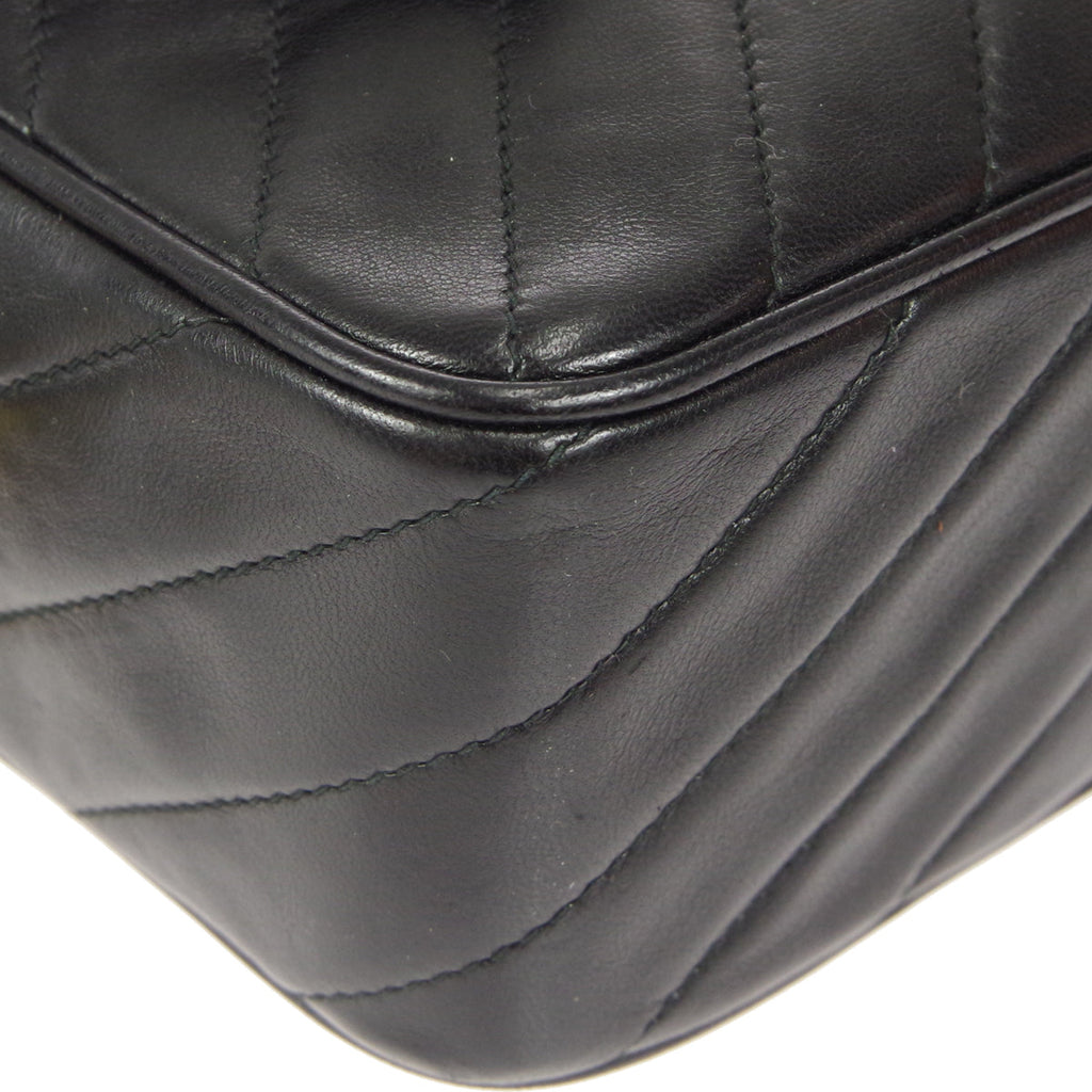 CHANEL Bijou Chain Shoulder Bag Black Lambskin