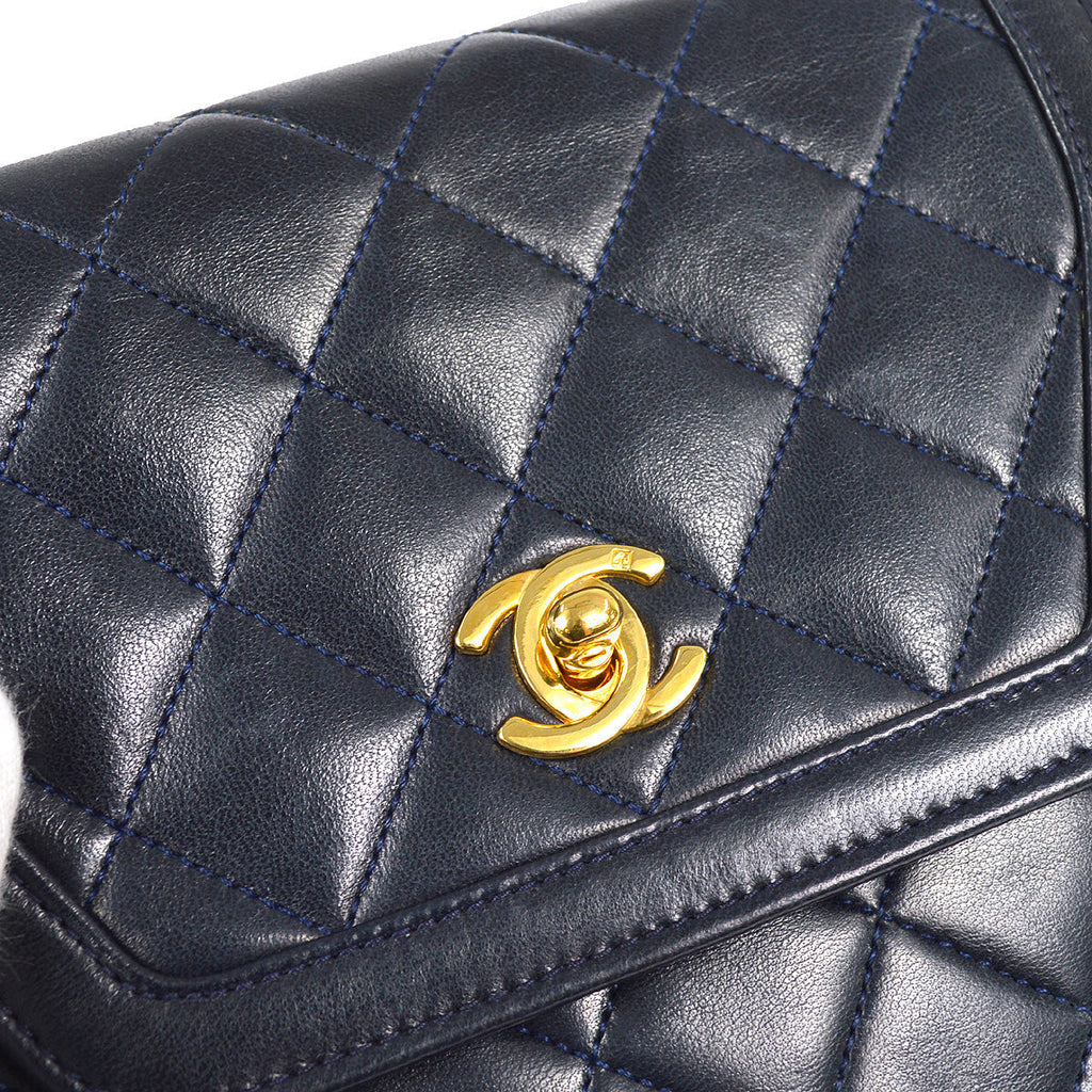 CHANEL Bijou Chain Shoulder Bag Navy Lambskin