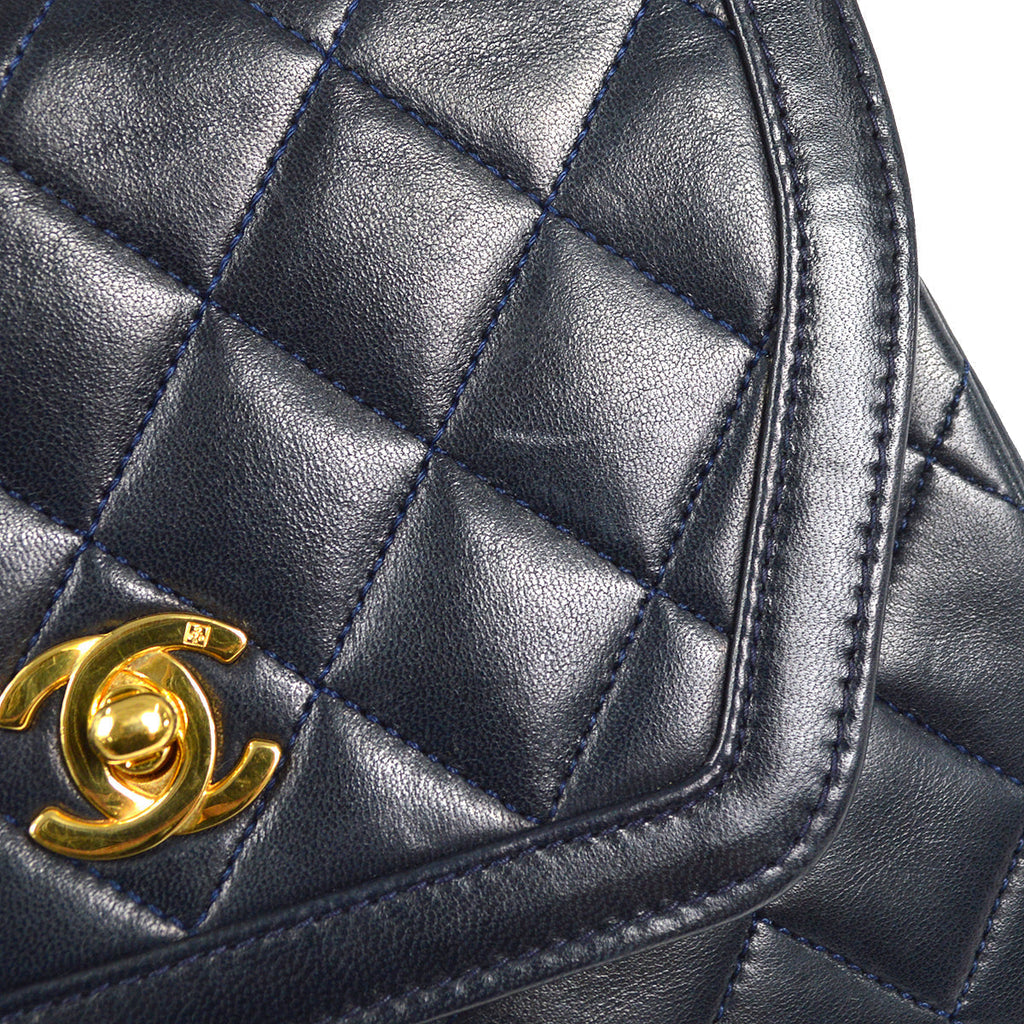 CHANEL Bijou Chain Shoulder Bag Navy Lambskin