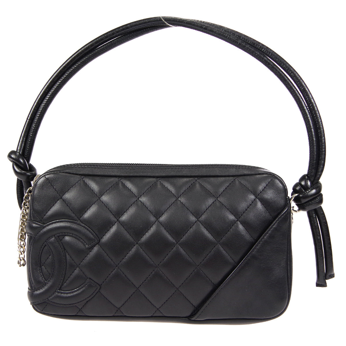 CHANEL Cambon Ligne Handbag Black Calfskin