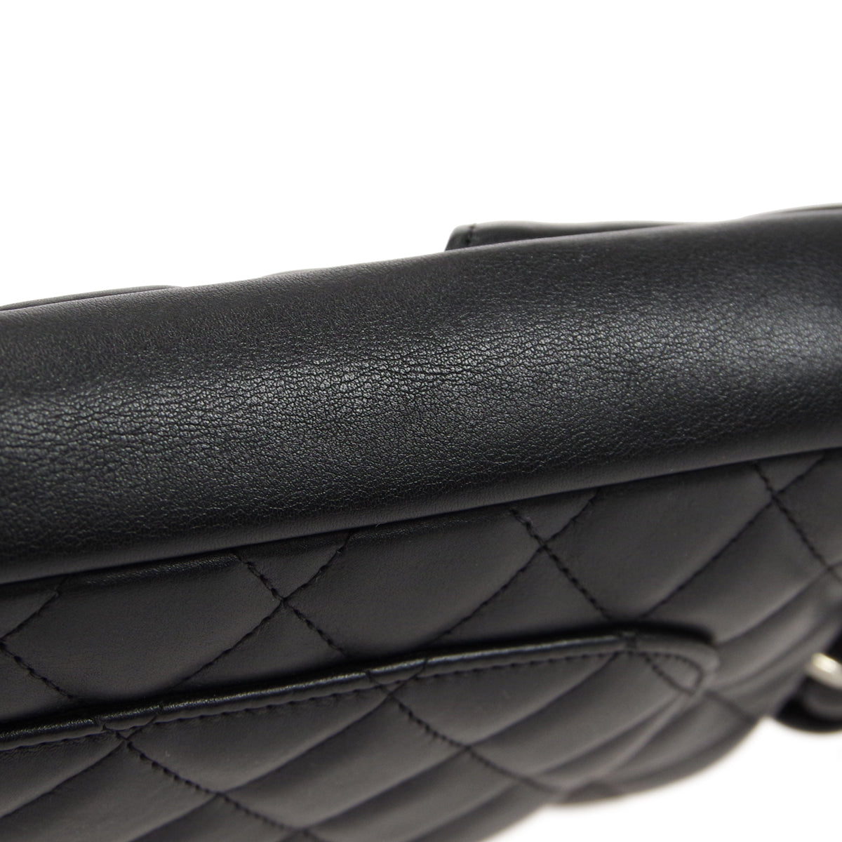 CHANEL Cambon Ligne Handbag Black Calfskin