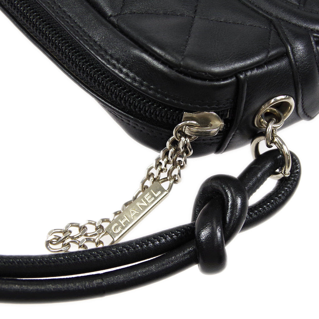 CHANEL Cambon Ligne Handbag Black Calfskin