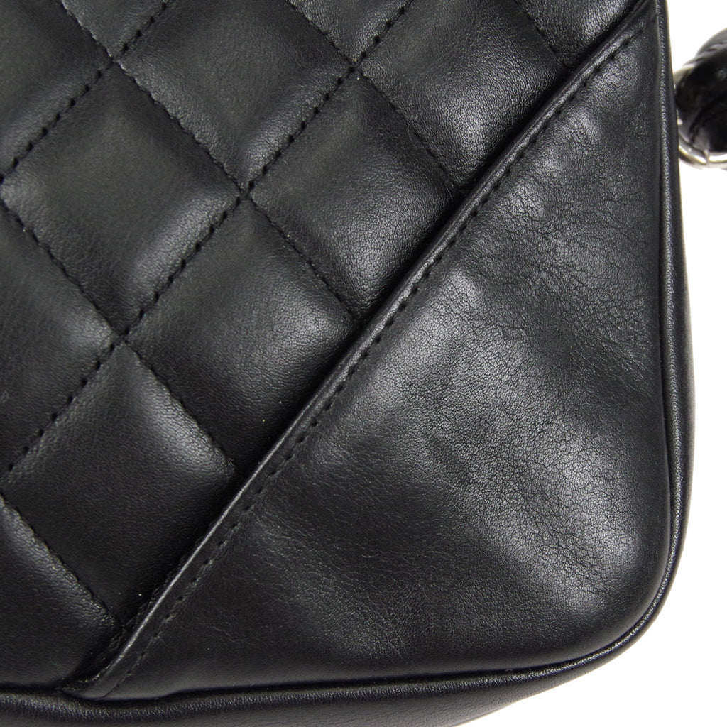CHANEL Cambon Ligne Handbag Black Calfskin