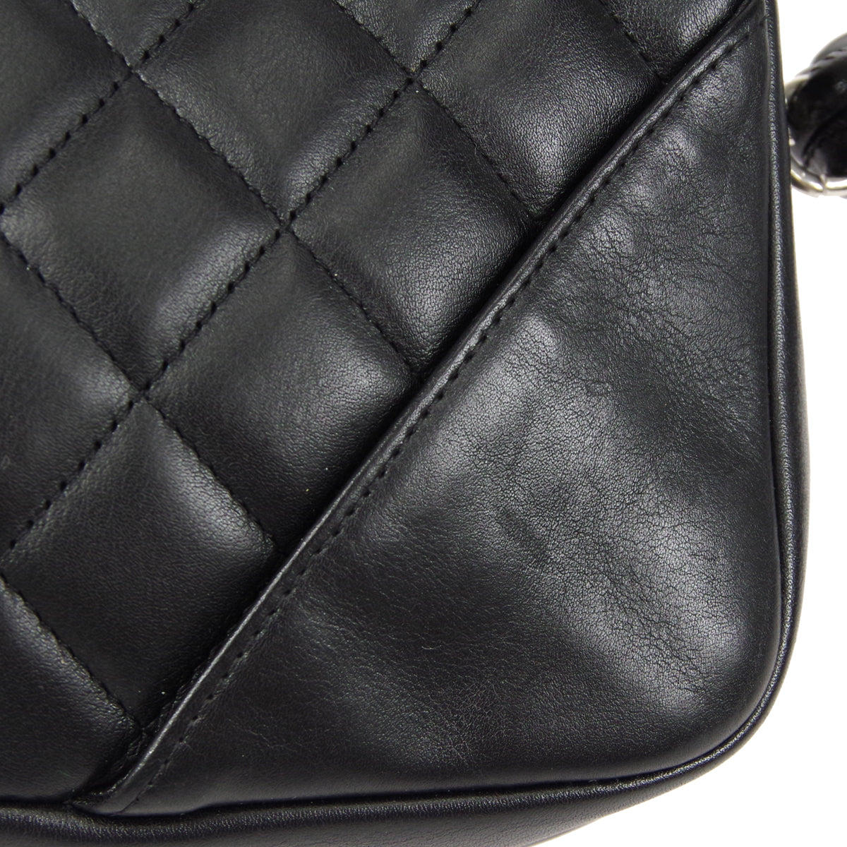 CHANEL Cambon Ligne Handbag Black Calfskin
