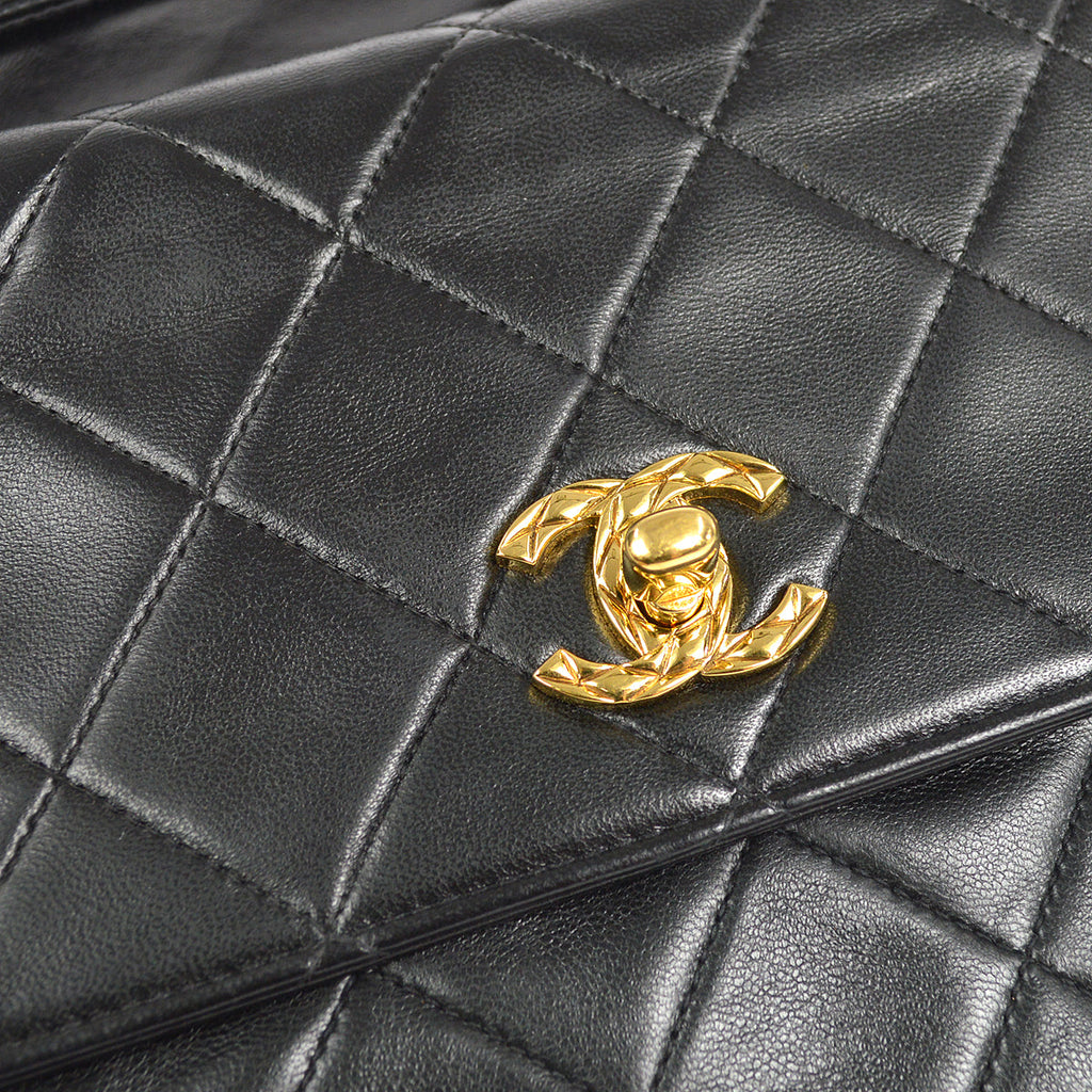CHANEL Handbag Black Lambskin