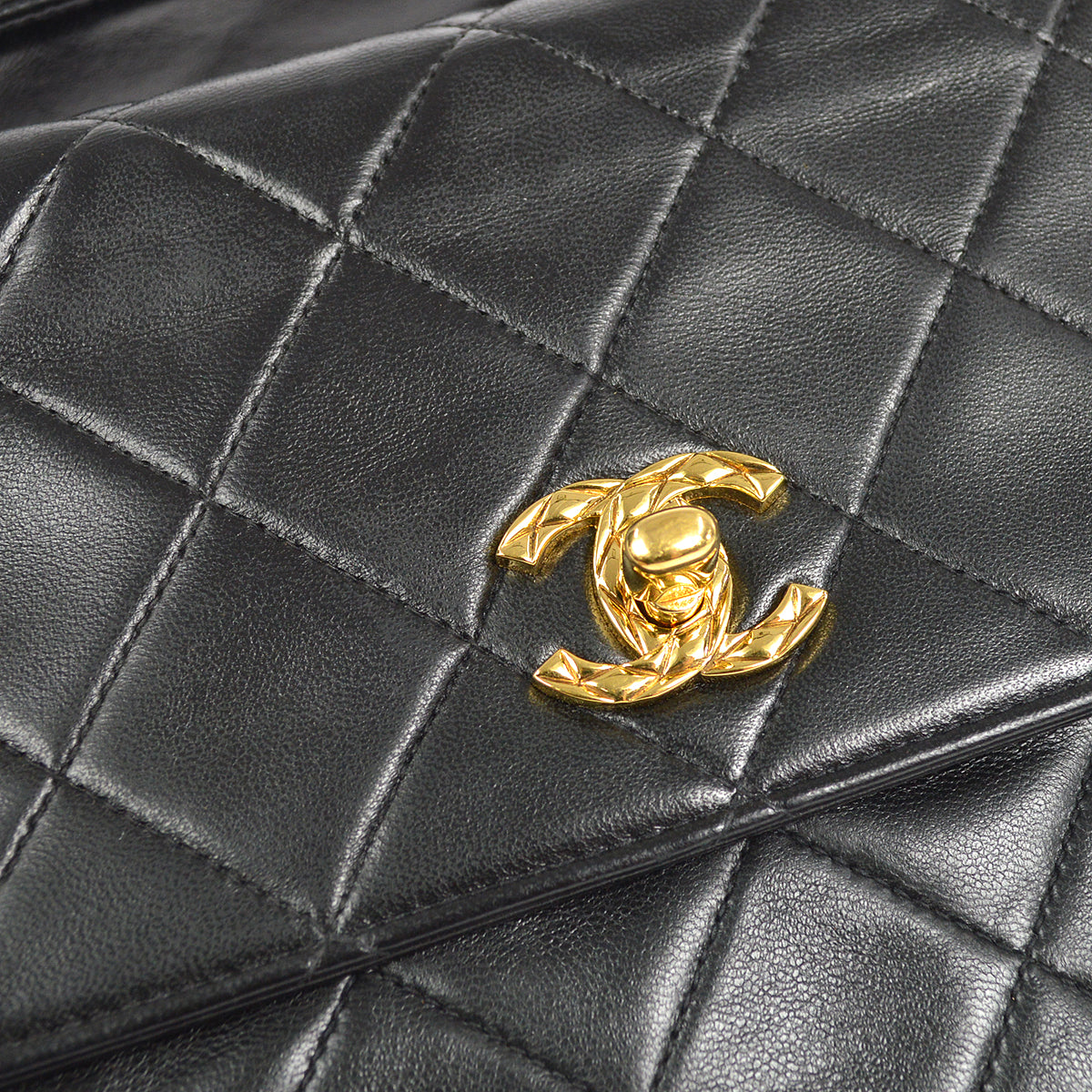 CHANEL Handbag Black Lambskin