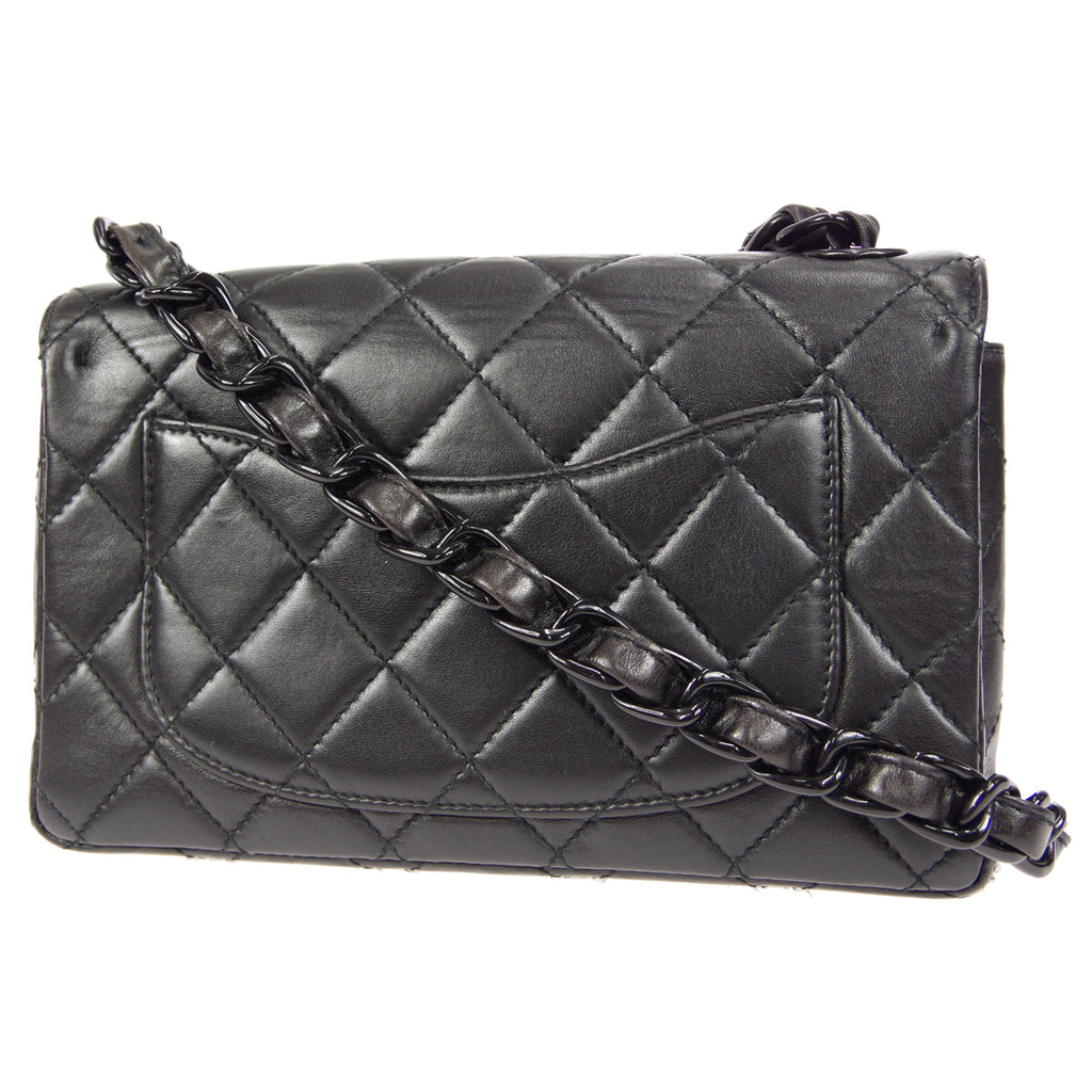 CHANEL 1997-1999 Single Flap Small Black Lambskin