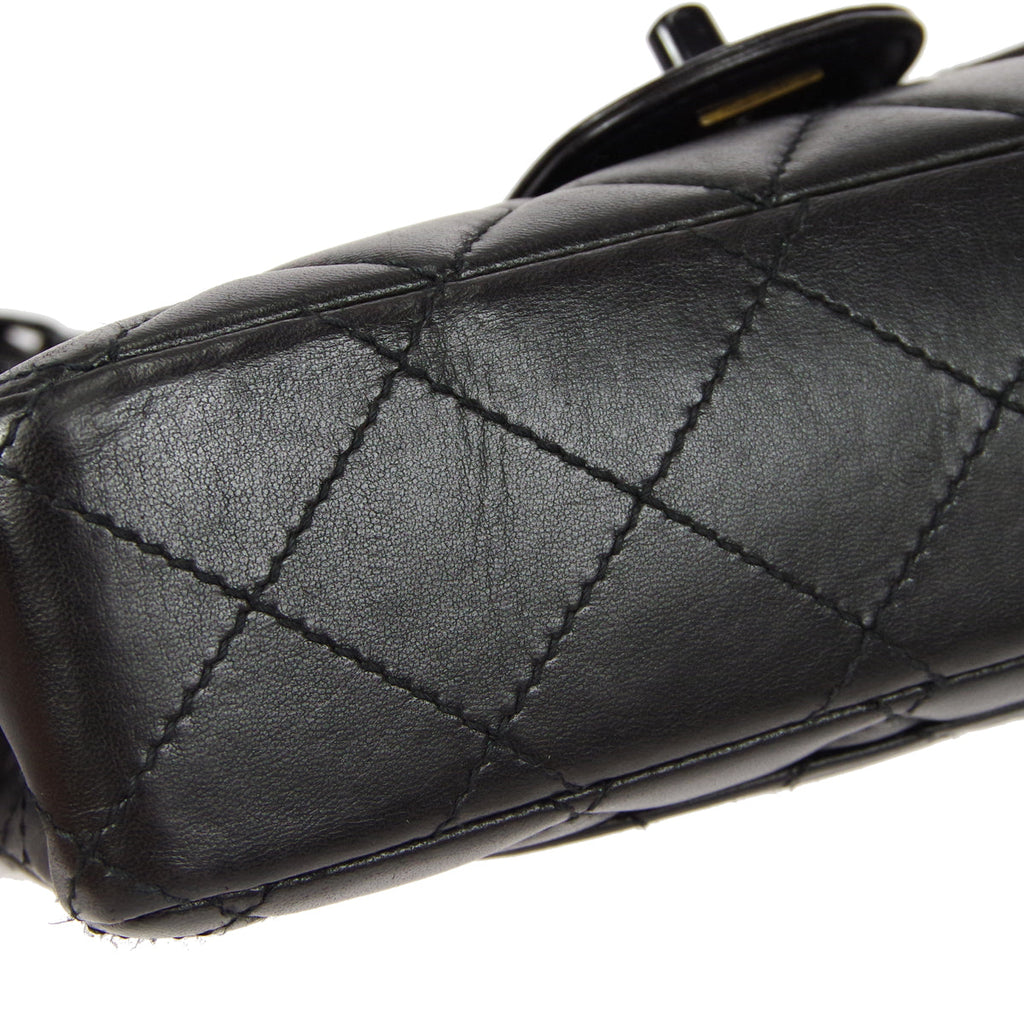 CHANEL 1997-1999 Single Flap Small Black Lambskin