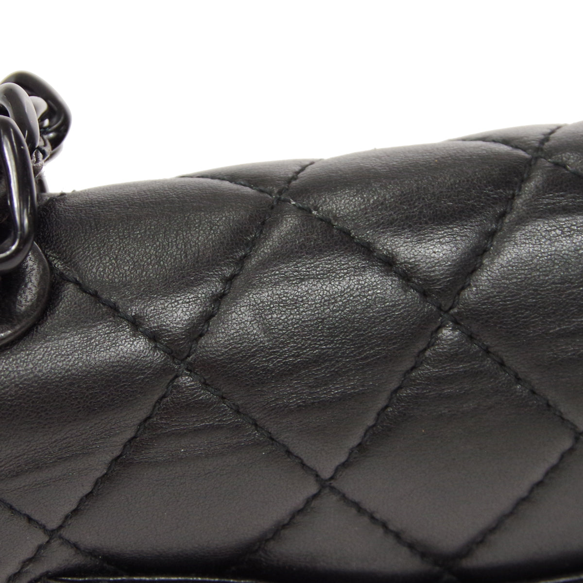 CHANEL 1997-1999 Single Flap Small Black Lambskin