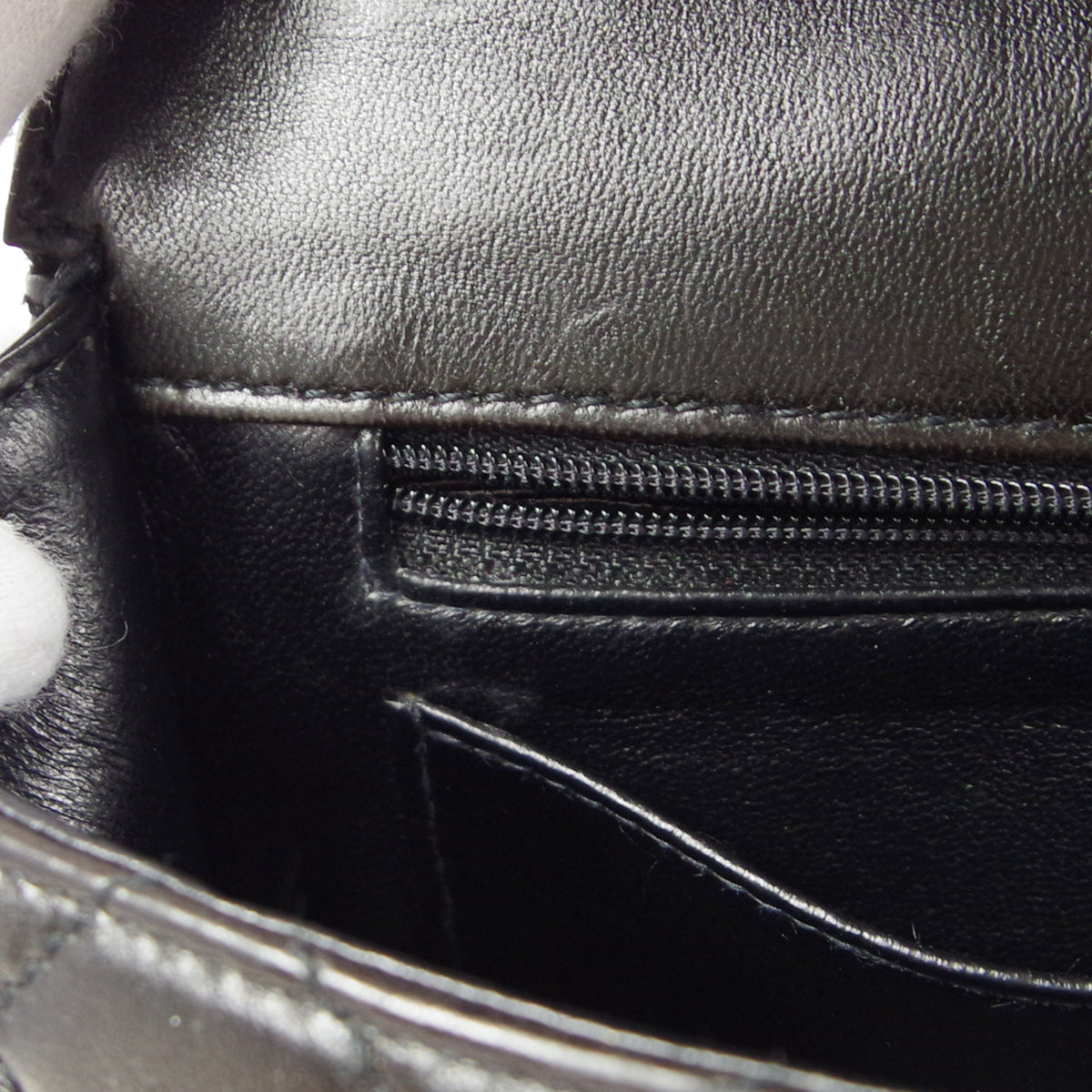 CHANEL 1997-1999 Single Flap Small Black Lambskin