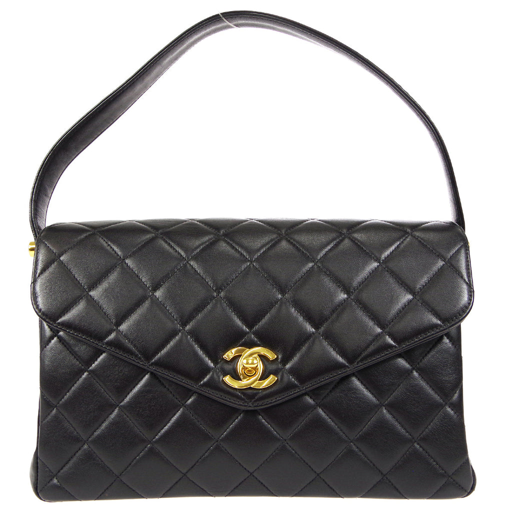 CHANEL Handbag Black Lambskin