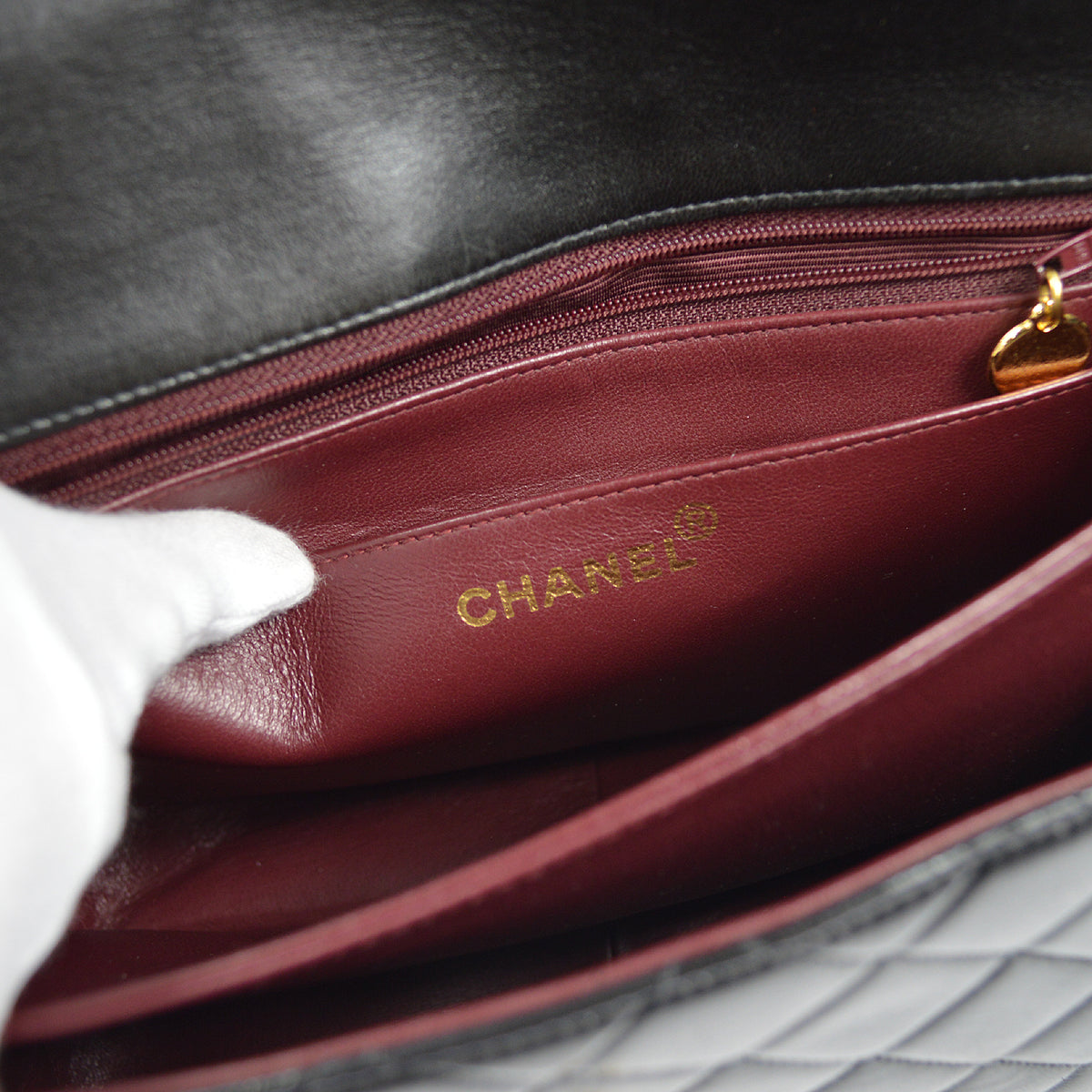 CHANEL Handbag Black Lambskin