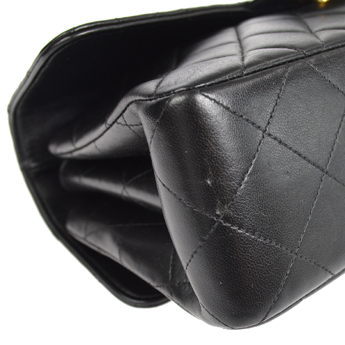 CHANEL Both Sides Classic Flap Medium Shoulder Bag Black Lambskin