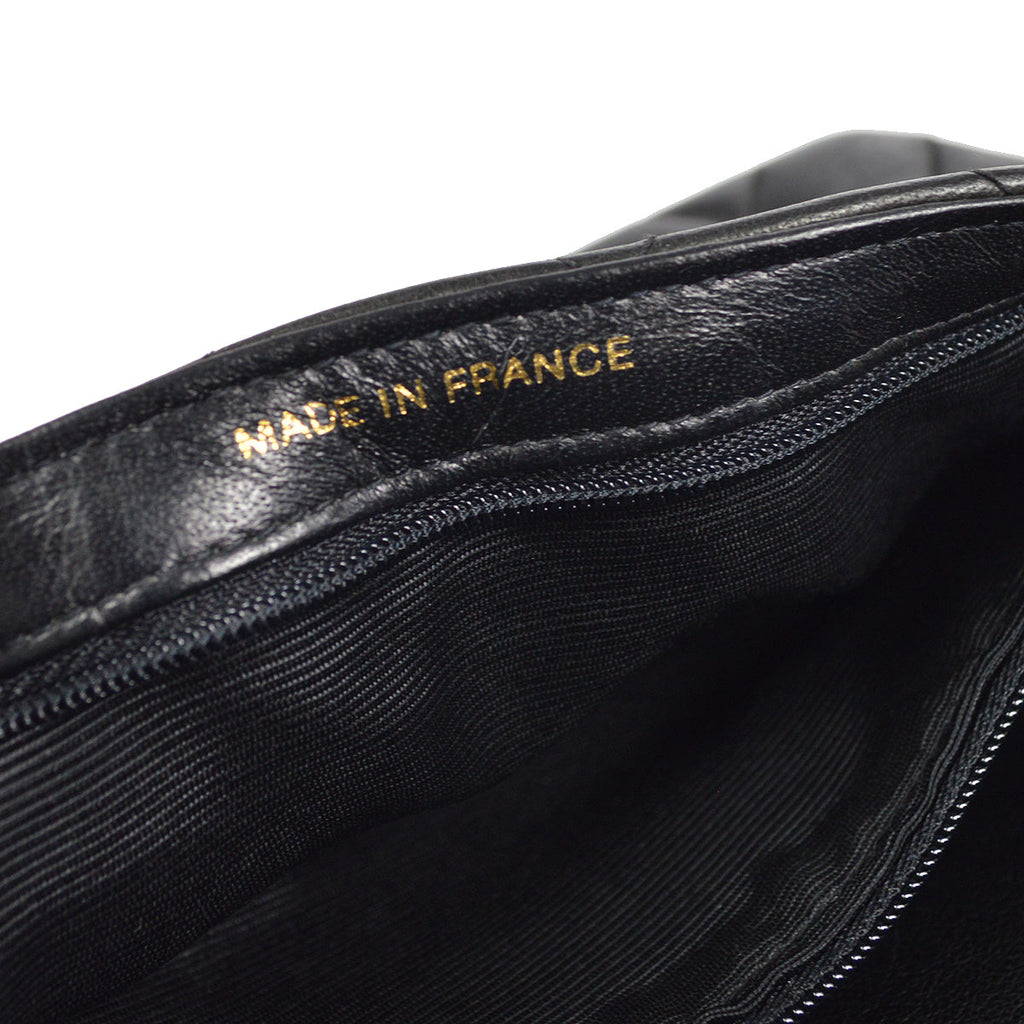 CHANEL Both Sides Classic Flap Medium Shoulder Bag Black Lambskin