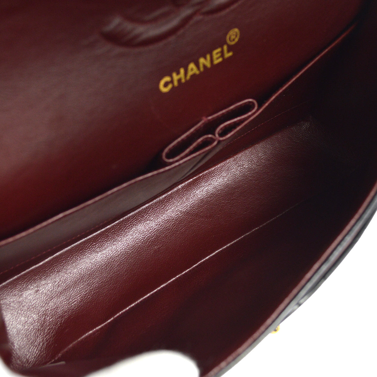 CHANEL Classic Double Flap Medium Shoulder Bag Black Lambskin