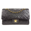 CHANEL 1997-1999 Classic Double Flap Medium Black Lambskin