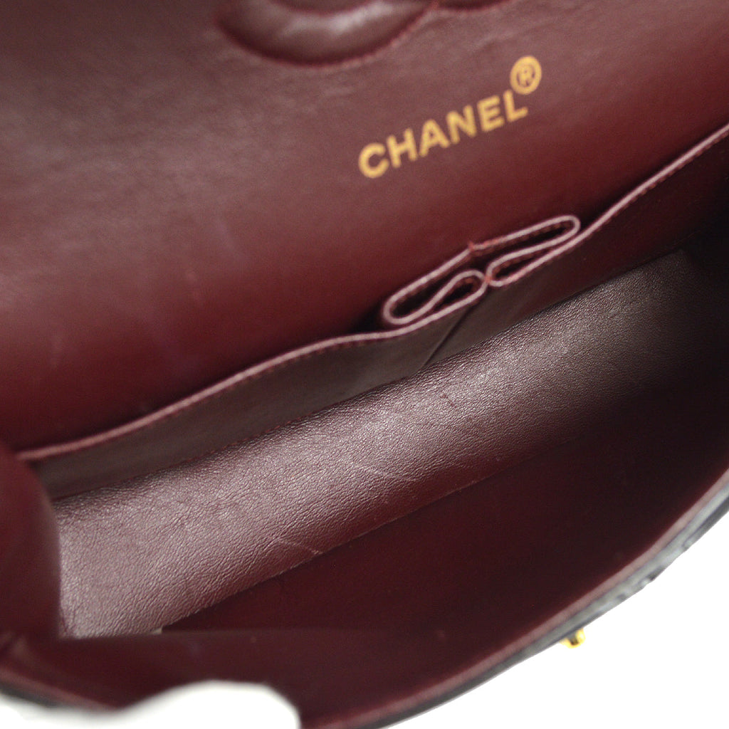 CHANEL 1997-1999 Classic Double Flap Medium Black Lambskin