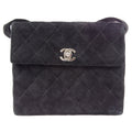 CHANEL Shoulder Bag Black Suede