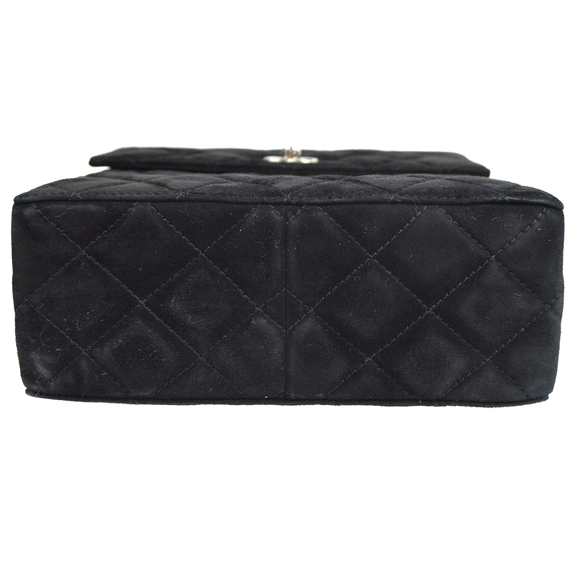 CHANEL Shoulder Bag Black Suede