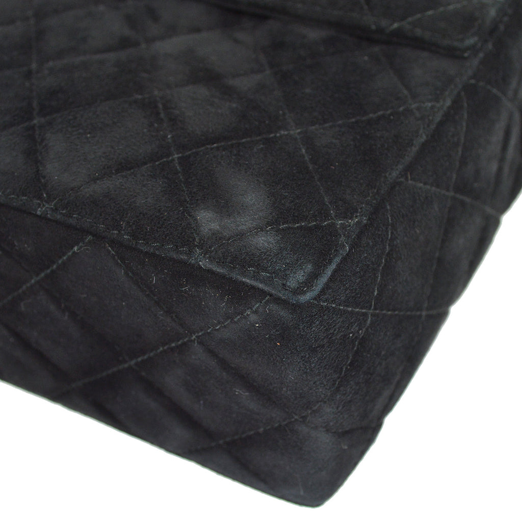 CHANEL Shoulder Bag Black Suede