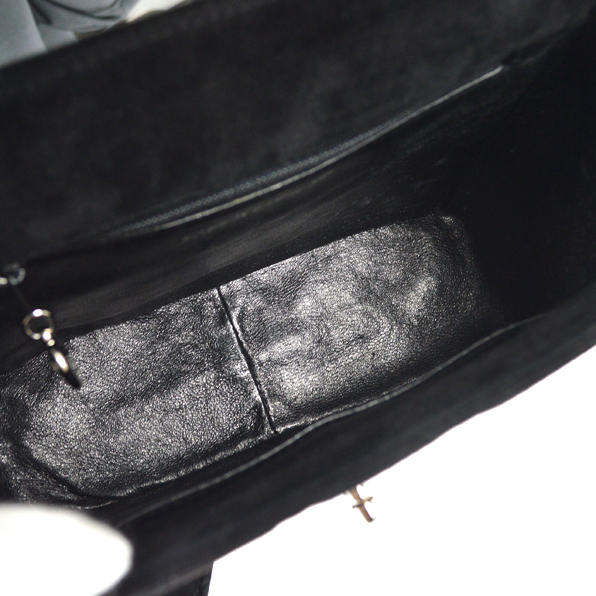 CHANEL Shoulder Bag Black Suede