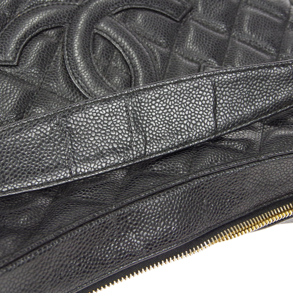 CHANEL Chain Handbag Black Caviar