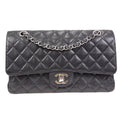 CHANEL Classic Double Flap Medium Shoulder Bag Black Caviar