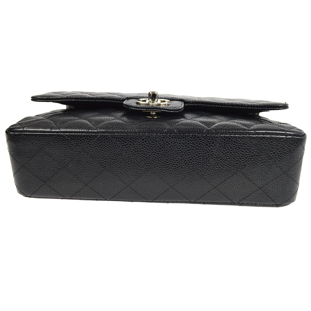 CHANEL Classic Double Flap Medium Shoulder Bag Black Caviar